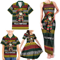Mexican Santa Sombrero Family Matching Tank Maxi Dress and Hawaiian Shirt Feliz Navidad Mexico - Wonder Print Shop