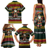 Mexican Santa Sombrero Family Matching Tank Maxi Dress and Hawaiian Shirt Feliz Navidad Mexico - Wonder Print Shop