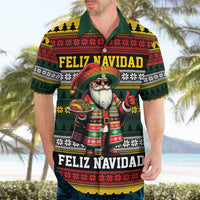 Mexican Santa Sombrero Hawaiian Shirt Feliz Navidad Mexico - Wonder Print Shop