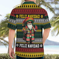 Mexican Santa Sombrero Hawaiian Shirt Feliz Navidad Mexico - Wonder Print Shop