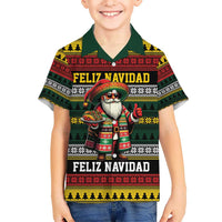 Mexican Santa Sombrero Kid Hawaiian Shirt Feliz Navidad Mexico - Wonder Print Shop