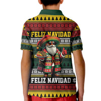 Mexican Santa Sombrero Kid Polo Shirt Feliz Navidad Mexico - Wonder Print Shop