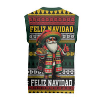 Mexican Santa Sombrero Christmas Knitted V-Neck Vest Feliz Navidad Mexico - Wonder Print Shop