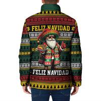 Mexican Santa Sombrero Padded Jacket Feliz Navidad Mexico - Wonder Print Shop