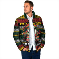 Mexican Santa Sombrero Padded Jacket Feliz Navidad Mexico - Wonder Print Shop