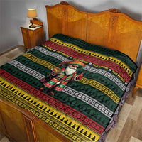Mexican Santa Sombrero Quilt Feliz Navidad Mexico - Wonder Print Shop