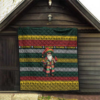 Mexican Santa Sombrero Quilt Feliz Navidad Mexico - Wonder Print Shop