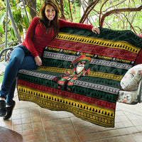 Mexican Santa Sombrero Quilt Feliz Navidad Mexico - Wonder Print Shop