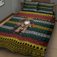 Mexican Santa Sombrero Quilt Bed Set Feliz Navidad Mexico - Wonder Print Shop