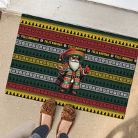 Mexican Santa Sombrero Rubber Doormat Feliz Navidad Mexico - Wonder Print Shop