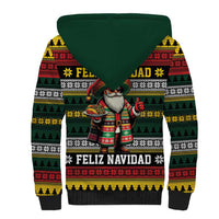 Mexican Santa Sombrero Sherpa Hoodie Feliz Navidad Mexico - Wonder Print Shop