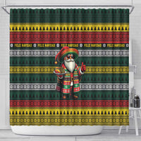 Mexican Santa Sombrero Shower Curtain Feliz Navidad Mexico - Wonder Print Shop