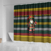 Mexican Santa Sombrero Shower Curtain Feliz Navidad Mexico - Wonder Print Shop