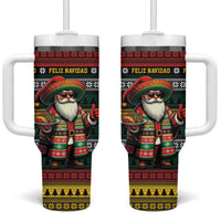 Mexican Santa Sombrero Tumbler With Handle Feliz Navidad Mexico - Wonder Print Shop