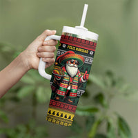 Mexican Santa Sombrero Tumbler With Handle Feliz Navidad Mexico - Wonder Print Shop