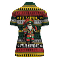 Mexican Santa Sombrero Women Polo Shirt Feliz Navidad Mexico - Wonder Print Shop
