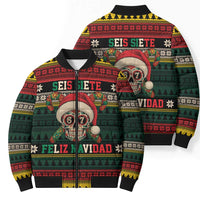 Mexican SEIS Siete 67 Meme Bomber Puffer Jacket Feliz Navidad Mexico - Wonder Print Shop
