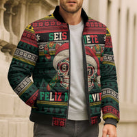 Mexican SEIS Siete 67 Meme Bomber Puffer Jacket Feliz Navidad Mexico - Wonder Print Shop