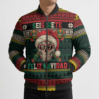 Mexican SEIS Siete 67 Meme Bomber Puffer Jacket Feliz Navidad Mexico - Wonder Print Shop