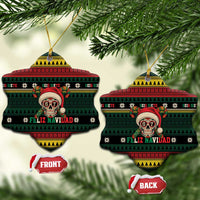 Mexican SEIS Siete 67 Meme Ceramic Ornament Feliz Navidad Mexico - Wonder Print Shop