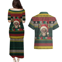 Mexican SEIS Siete 67 Meme Couples Matching Puletasi and Hawaiian Shirt Feliz Navidad Mexico - Wonder Print Shop