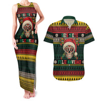 Mexican SEIS Siete 67 Meme Couples Matching Tank Maxi Dress and Hawaiian Shirt Feliz Navidad Mexico - Wonder Print Shop