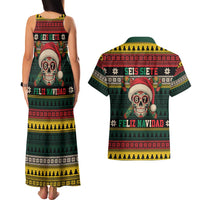 Mexican SEIS Siete 67 Meme Couples Matching Tank Maxi Dress and Hawaiian Shirt Feliz Navidad Mexico - Wonder Print Shop