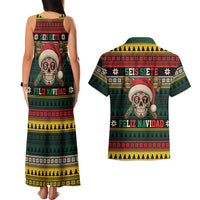 Mexican SEIS Siete 67 Meme Couples Matching Tank Maxi Dress and Hawaiian Shirt Feliz Navidad Mexico - Wonder Print Shop