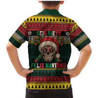 Mexican SEIS Siete 67 Meme Family Matching Mermaid Dress and Hawaiian Shirt Feliz Navidad Mexico - Wonder Print Shop