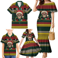 Mexican SEIS Siete 67 Meme Family Matching Mermaid Dress and Hawaiian Shirt Feliz Navidad Mexico - Wonder Print Shop