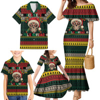 Mexican SEIS Siete 67 Meme Family Matching Mermaid Dress and Hawaiian Shirt Feliz Navidad Mexico - Wonder Print Shop