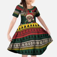 Mexican SEIS Siete 67 Meme Family Matching Off The Shoulder Long Sleeve Dress and Hawaiian Shirt Feliz Navidad Mexico - Wonder Print Shop