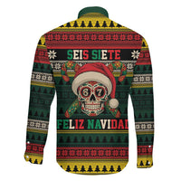 Mexican SEIS Siete 67 Meme Family Matching Off Shoulder Short Dress and Hawaiian Shirt Feliz Navidad Mexico - Wonder Print Shop
