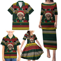 Mexican SEIS Siete 67 Meme Family Matching Puletasi and Hawaiian Shirt Feliz Navidad Mexico - Wonder Print Shop