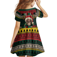 Mexican SEIS Siete 67 Meme Family Matching Short Sleeve Bodycon Dress and Hawaiian Shirt Feliz Navidad Mexico - Wonder Print Shop