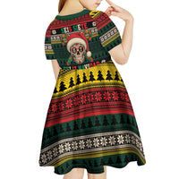 Mexican SEIS Siete 67 Meme Kid Short Sleeve Dress Feliz Navidad Mexico - Wonder Print Shop
