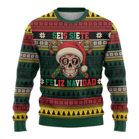 Mexican SEIS Siete 67 Meme Ugly Christmas Sweater Feliz Navidad Mexico - Wonder Print Shop