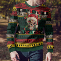 Mexican SEIS Siete 67 Meme Ugly Christmas Sweater Feliz Navidad Mexico - Wonder Print Shop