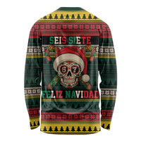 Mexican SEIS Siete 67 Meme Long Sleeve Shirt Feliz Navidad Mexico - Wonder Print Shop