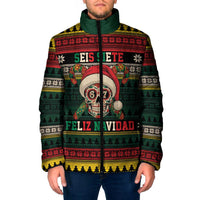 Mexican SEIS Siete 67 Meme Padded Jacket Feliz Navidad Mexico - Wonder Print Shop