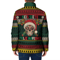 Mexican SEIS Siete 67 Meme Padded Jacket Feliz Navidad Mexico - Wonder Print Shop