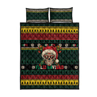 Mexican SEIS Siete 67 Meme Quilt Bed Set Feliz Navidad Mexico - Wonder Print Shop