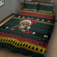 Mexican SEIS Siete 67 Meme Quilt Bed Set Feliz Navidad Mexico - Wonder Print Shop