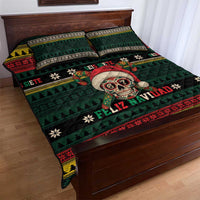 Mexican SEIS Siete 67 Meme Quilt Bed Set Feliz Navidad Mexico - Wonder Print Shop