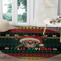 Mexican SEIS Siete 67 Meme Round Carpet Feliz Navidad Mexico - Wonder Print Shop