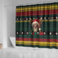 Mexican SEIS Siete 67 Meme Shower Curtain Feliz Navidad Mexico - Wonder Print Shop