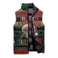 Mexican SEIS Siete 67 Meme Sleeveless Puffer Jacket Feliz Navidad Mexico - Wonder Print Shop