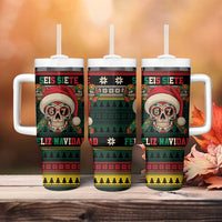 Mexican SEIS Siete 67 Meme Tumbler With Handle Feliz Navidad Mexico - Wonder Print Shop