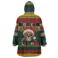 Mexican SEIS Siete 67 Meme Wearable Blanket Hoodie Feliz Navidad Mexico - Wonder Print Shop