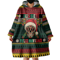 Mexican SEIS Siete 67 Meme Wearable Blanket Hoodie Feliz Navidad Mexico - Wonder Print Shop